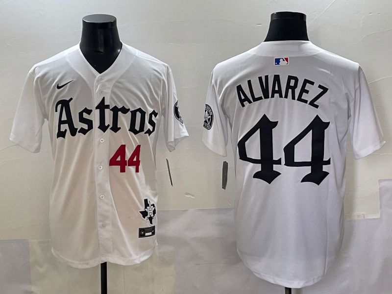 Men 2025 Houston Astros #44 Alvarez White Five generations Joint Name Nike MLB Jersey style 4->houston astros->MLB Jersey